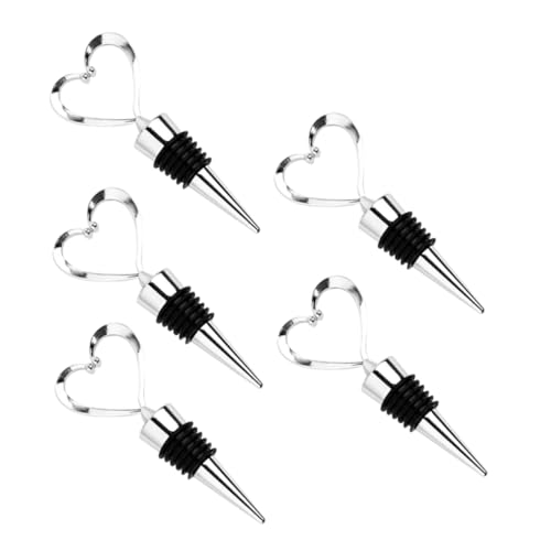 TOYANDONA 10 Piezas Tapones de Vino de Plástico con Forma de Corazón de Unidades Tapones para Botellas Adecuados para Vino Cerveza y Vinagre Bares y Fiestas