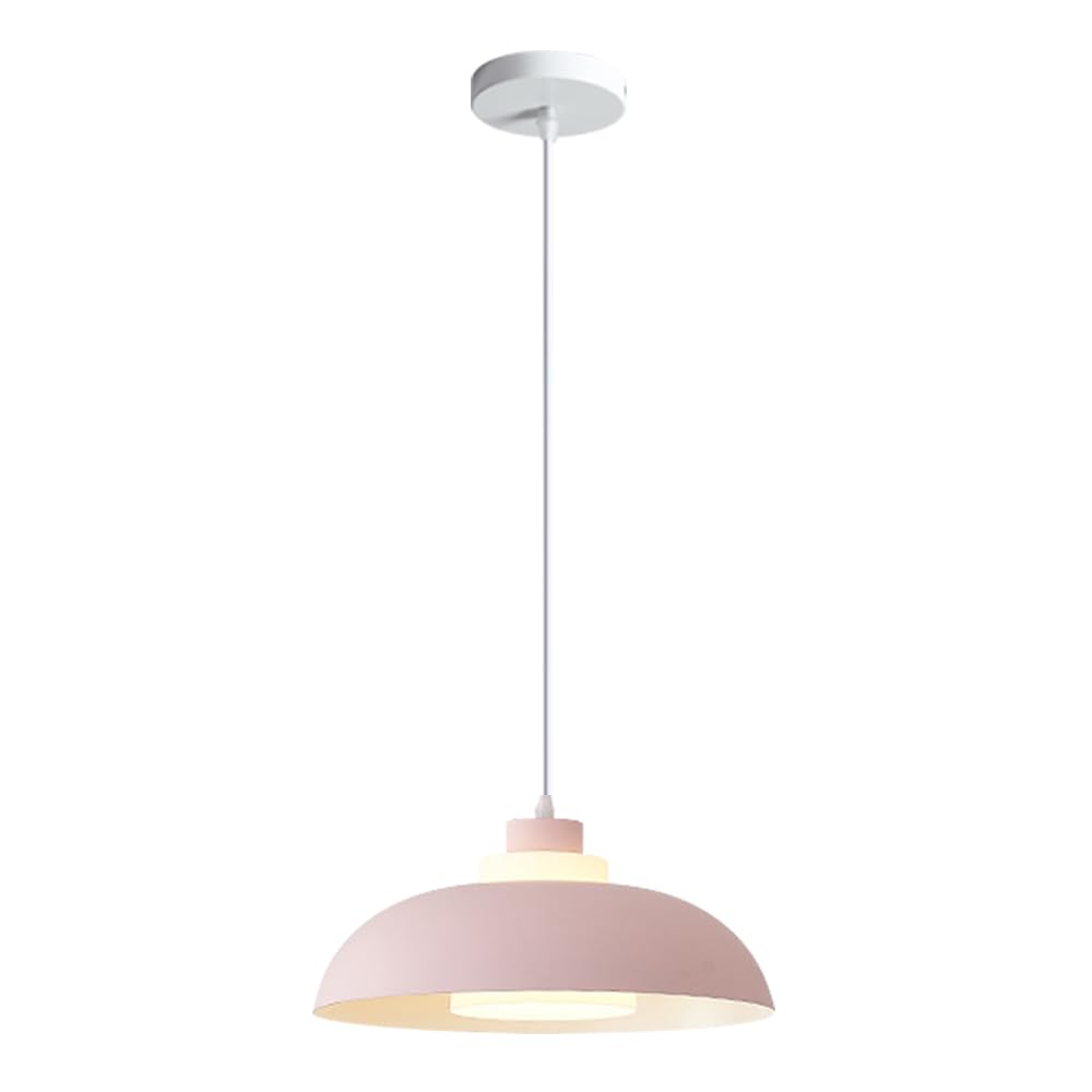 ZGDHWCR Modern Industrial Style Metal Hanging Lamp, E26 Screw Adjustable Height Pendant Light, Acrylic Lampshade Flush Mount Chandelier, Living Room Restaurant Bedroom Decoration Light Fixtures