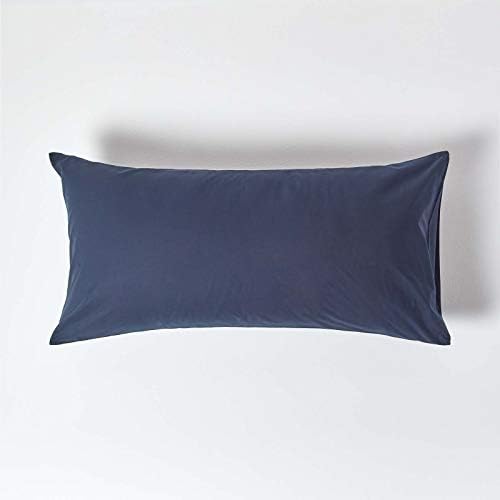 HOMESCAPES White Pure Egyptian Cotton Pillowcase Standard Size 200 TC 400 Thread Count Percale Equivalent Housewife Pillow Case