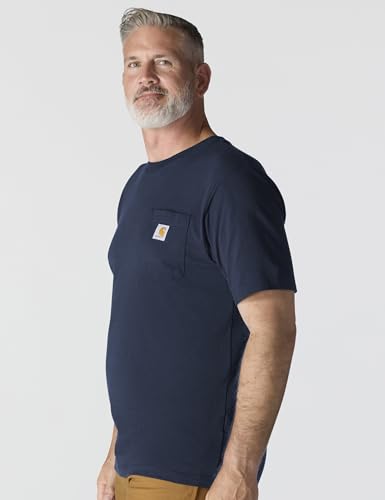 image for Carhartt Men's Loose Fit Heavyweight Short-Sleeve Pocket T-Shirt, Navy