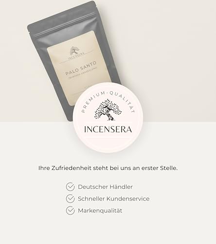 Incensera Palo Santo Räucherholz - 8 Duftholz Sticks 10 cm für Ausräuchern Wohnung, Natürliches Heiliges Holz aus nachhaltiger Ernte, Aromatherapie