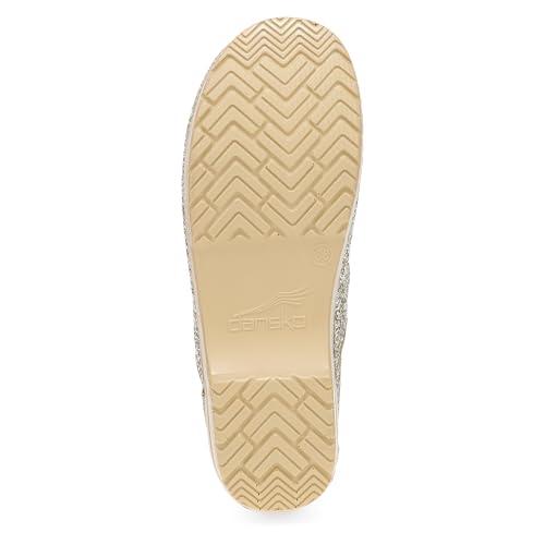 Image of Dansko Professional Glitter Slip-On Clogs for Women - Rocker Sole and Arch Support for Comfort - Shiny and Stylish Glitter Uppers