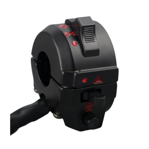 Interrupteur guidon moto 7/8 avec commande klaxon et phares - 6