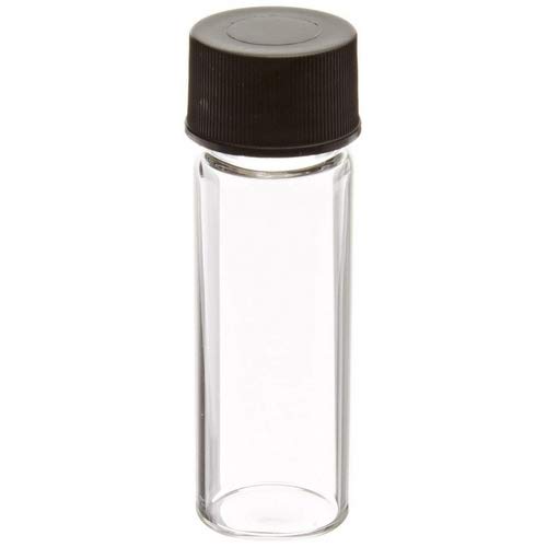 J.G. Finneran Associates 88020W-1760, Clear Vial, White Solid Top Cap (4 Packs of 100 pcs)
