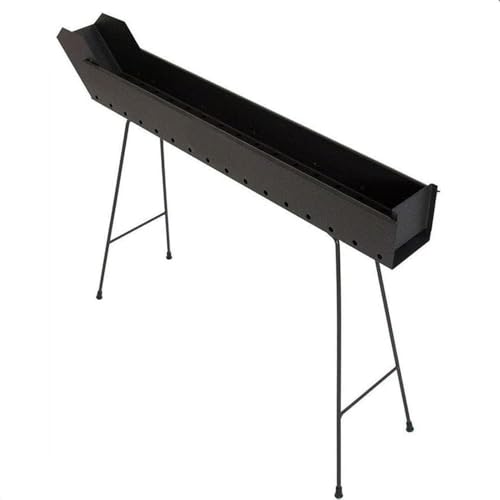 Paluplus Barbecue per Arrosticini in acciaio verniciato Nero, Misura 100x14x75 cm, Canaletta a 4 Gambe Pieghevoli, Grill a carbone per Spiedini con Fori di Ventilazione, Made in Italy -029