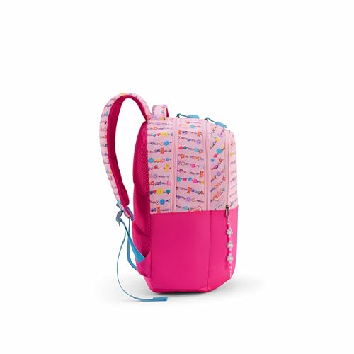Image of American Tourister Sway | 32 Ltrs | 3 Compartments | Bottle Pocket | Ergonomic Padded Back Panel & Shoulder Straps | School Backpack for Boys & Girls | 1 Year International Warranty | Buddy Pink