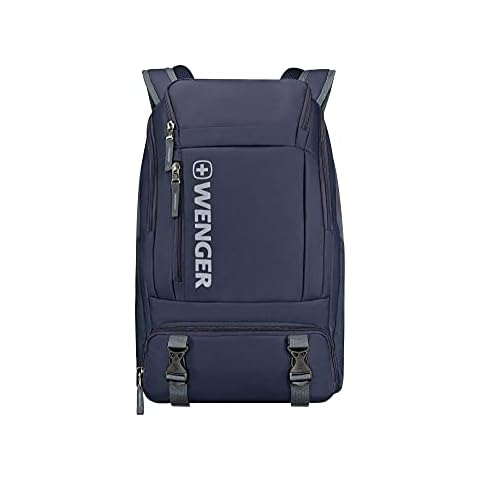 Wenger XC Wynd Travel Laptop Backpack - 16” Backpack with Laptop Compartment and Headphone Pocket, 28L Business Backpack, Wet Pockets, 50cm, Navy Cover