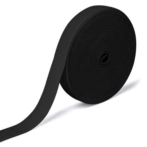 Elastic Band for Sewing 3/4 Inch x 12 Yard High Elasticity Sewing Elastic Bands for Waistbands Pants Clothes and Crafts DIY Black