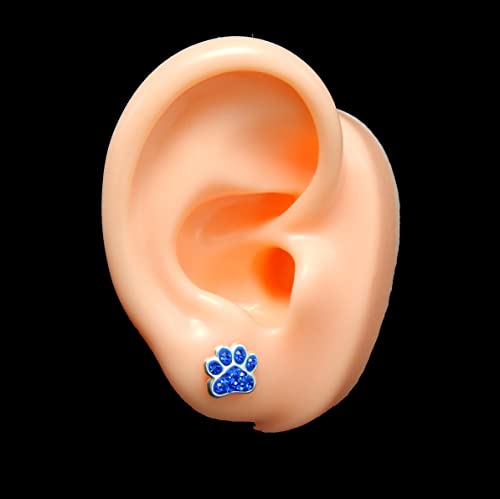 925 Sterling Silver Paw Print Stud Earrings (Choose Your Style) (Nickel Free)2