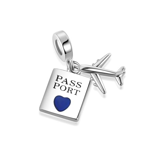 Abalorio de pasaporte de avión LSxAB el regalo ideal para viajeras coleccionistas 2