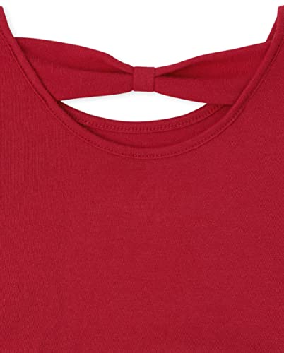 The Children's Place Baby Girls And Toddler Long Sleeve Fashion Skater Dresses Playwear Dress, Black&White Plaid/Red, 5T Us #TOP1