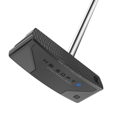 Cleveland Golf HB Soft 2 Putter (Model 8), Black, 34", Center Shafted - Oversized Grip, Right Hand
