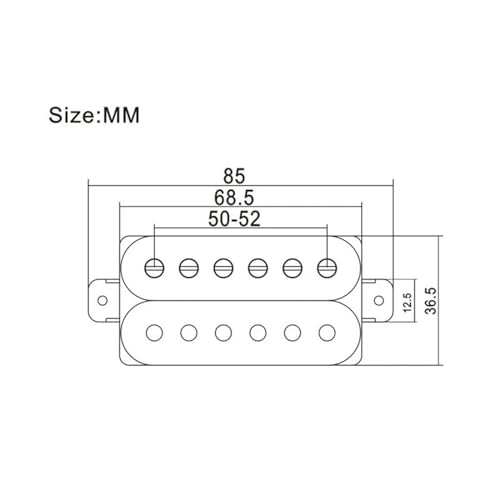 Micro guitare électrique humbucker noir pour modification et restauration d'instrument