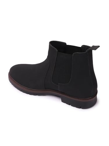 Image of Carlton London Men's Comfortable Chelsea Boot with Buckle