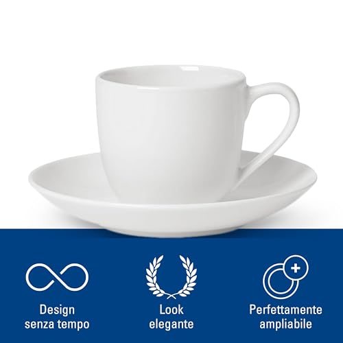 Villeroy & Boch - for Me Set di Tazze E Tazze Senza Manico Set di 4 Bianco, Lavabile in Lavastoviglie, Adatto per Microonde, Servizio caffè, Set Tazzin, Set da caffè, Porcellana Premium - immagine 5