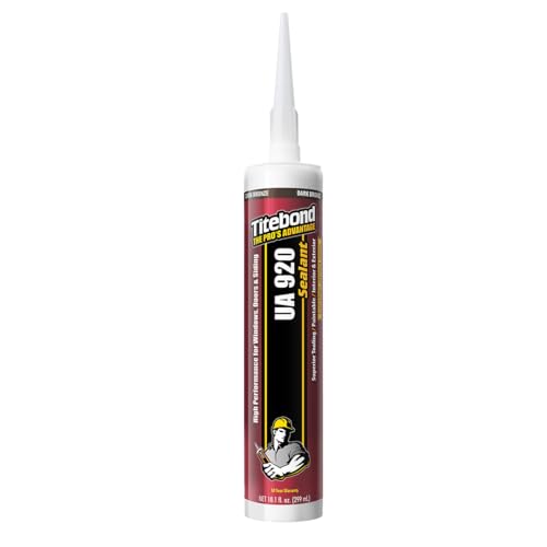 Image of Titebond UA 920 Sealant, Dark Bronze - Urethane Acrylic Elastomeric Caulk, Crackproof & Flexible, UV Resistant, Paintable in 1 Hour, Interior & Exterior Use - 10.1 Oz, 87031
