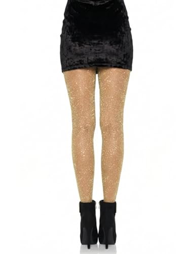 Image of Leg Avenue Women's stretchy High Waist Lurex Shimmer Tights With Metaillic Fiber Shine