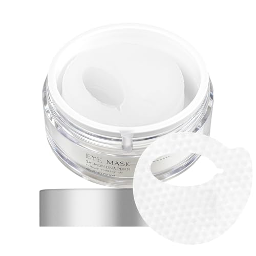 YAFUSIPE Salmon DNA PDRN Eye Patches for Dark Circles & Puffiness 50 Patches Collagen Multi Peptide Under Eye Masks for Wrinkles Hydrating 360° Eye Treatment Pads, Anti-Aging Travel Skincare for Women