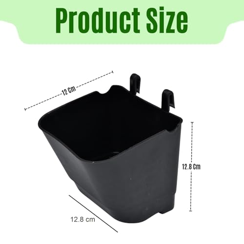 Image of Vertical Hanging Pot 5x5x5 Inch (Pack of 12) | Strong Hanging Planter for Balcony, Home Garden & Wall Decor | Finish Indoor Outdoor Plant Pots