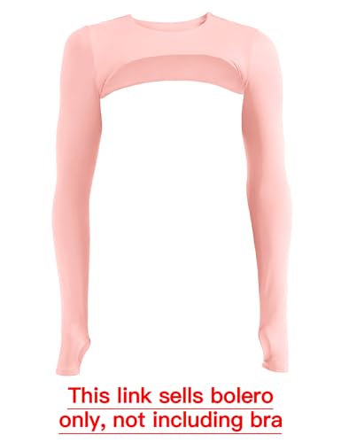Image of YEOREO Women Crop Top Long Sleeve Bolero Open Front Workout Cropped Shirts Sports Shrug