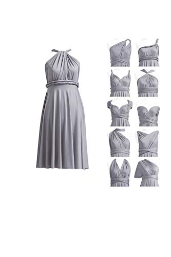 72styles Convertible Bridesmaid Dresses Short Infinity Dresses Styles Grey Multiway Transformer...