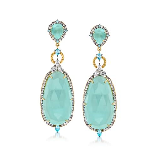 Ross-Simons Aqua Chalcedony and 2.60 ct...