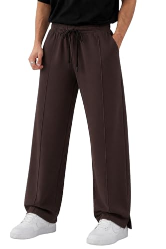 Image of ENDEAVOUR WEAR Men's Baggy Oversized Track Pants | Premium Cotton Rich Fabric | Straight Loose Fit Non-Cuffed | Gym, Streetwear & Casual Comfort Track Pants Lounge Pants