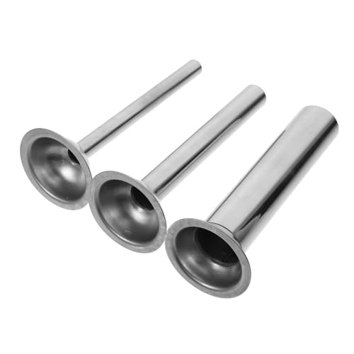 ABOOFAN 3Pcs Stainless Steel Sausage Stuffer Tubes Kit Meat Filler for Easy Sausage Making Compatible with Grinders for Ground Beef Pork and More