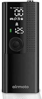 Airmoto The Original Portable Air Pump, 120 PSI Air Compressor Tire Inflator - Fits Car, Truck & Motorcycle Tires - Digital Pressure Gauge, Cordless Compact Bike Pump