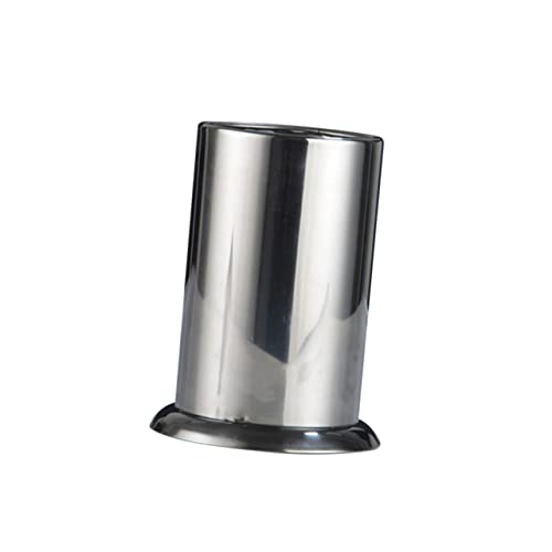 OUNONA Thicken Stainless Steel Utensil Holder Sturdy Countertop Storage for Kitchen Tools Easy to Clean and Design Sleek Finish