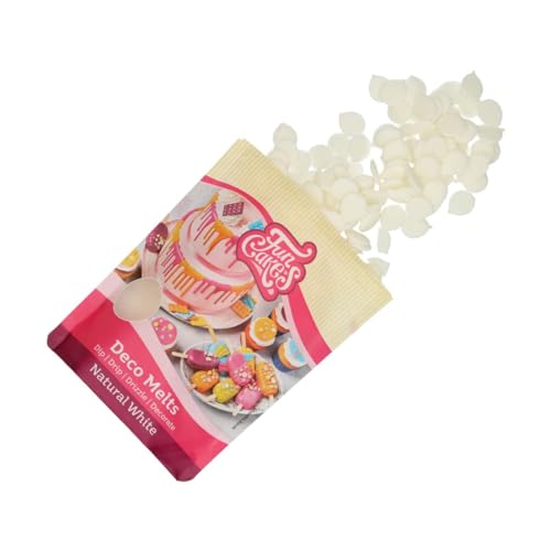 FunCakes Deco Melts Weiß - Tauchen, drippen, dippen und dekorieren! In der Mikrowelle schmelzen und in jede Form gießen, 1 kg