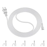 Barrina T5 8FT Power Cord, 2 Prong Plug, Female End, Power Cable with US Plug for Shop Light/Grow Light Fixtures, 1 Pack