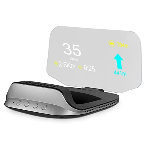 MOST WINTER Affichage Tête Haute, Écran de Voiture HUD Projecteur D'affichage Tête Haute, HUD Display Affichage tête Haute Prise en Charge de la Navigation GPS pour Toutes Les Voitures