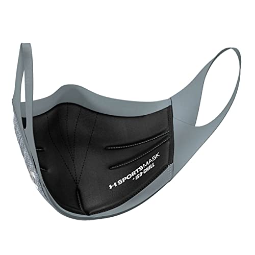 Under Armour Unisex Sports Mask, Pitch Gray (013)/Silver Chrome, Large/X-Large