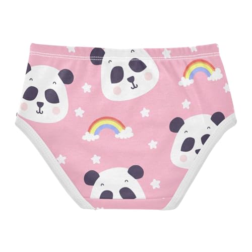 Flower Girls Underwear Toddler 2t Cotton Cute Panties Girl Cute Panda Rainbow Pink Briefs Girls Undies2