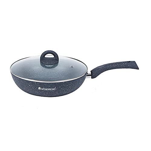 Wonderchef Granite Wok with lid 24cm