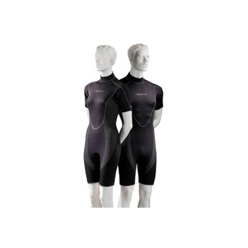 3mm Akona Mens Shorty Spring Shortie Wetsuit Scuba Diving Snorkeling Water Sports (Large)