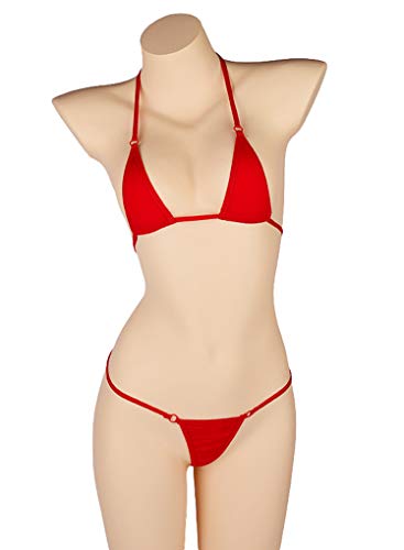 LinvMe Women's Extreme Sexy Hot Silk Micro Bikinis Set Mini Thong Swimwear