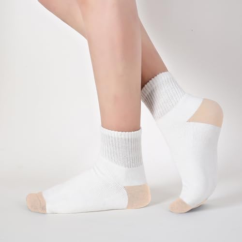 Image of WANDER Womens Ankle Socks Full Cushioned Cotton Socks 6 Pairs Anti-blister Quarter Athletic Socks 7-10 /10-13