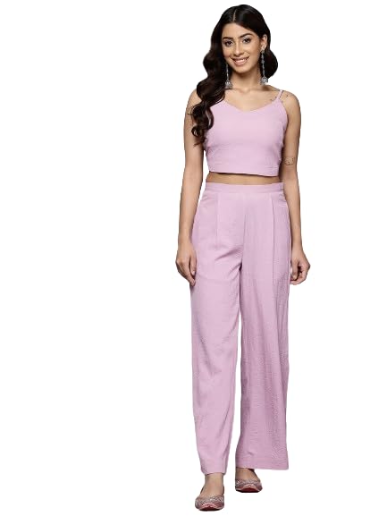 Varanga Women Lavender Strap Style Co-Ord Set