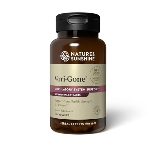 Nature's Sunshine Vari-Gone, 90 Capsules, Varicose Vein Supplements with 7