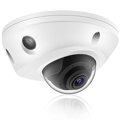 4K 8MP Mini Low Profile Dome PoE IP Camera Indoor 98 Feet Night Vision, 2.8mm Lens 105° Wide Angle, Waterproof IP67, H.265, Compatible with Uniview NVR