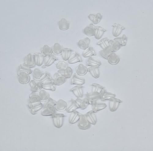 Image of Small Earring Back Stopper (200 Pcs) - Secure Earring Backs for Studs, Earrings Back Stopper, Silicone Earring Back Stopper, Earring Safety Backs & Ear Lobe Support