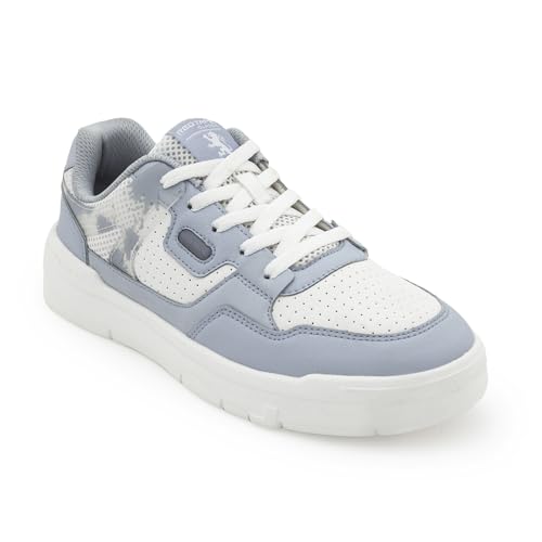 Image of Red Tape Women's Sneakers White Lilac Pu TPU Round Toe Lace-Up