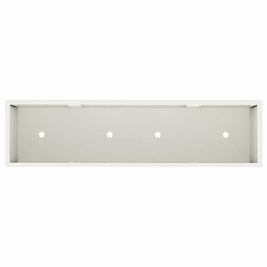 Podwyższona grządka ogrodowa, biała, 100 x 26 x 82 cm, stal, odporna na działanie promieni UV, warunków atmosferycznych, do ogrodu, na taras, balkon, na zewnątrz