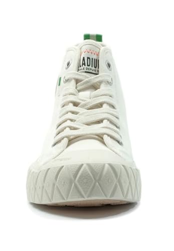 Palladium Unisex Palla ACE Organic Canvas MID Sneaker, Cream White, Mens 10.5/Womens 12 — view 5