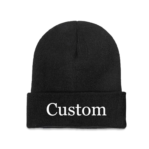 Custom Bulk Winter Hat with Your Logo - Black Beanie for Men