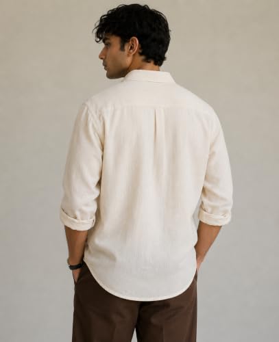 NITHAM Men's Cotton Flex Full Sleeve Shirt Size S - Image 4