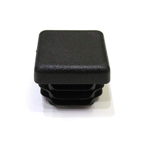 Image of 8pcs Pack: 20mm Square Black Plastic End Cap (for Hole Side Size from 19 /32 to 23 /32, incl. 5 /8 inches), Furniture Finishing Plug