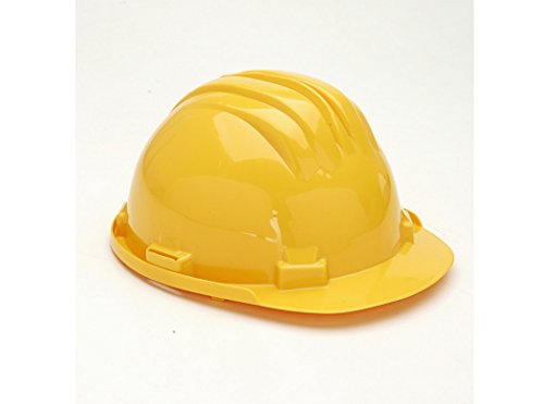 Climax Polyethylene 6-point Safety Helmet - Professional Work Hard Hat (Yellow)